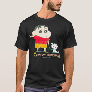 Camiseta Crayon Shin-chan Shin-chan y Shiro allá