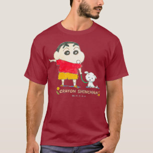 Camiseta Crayon Shin-chan Shin-chan y Shiro allá