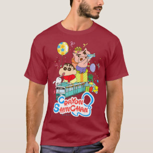 Camiseta Crayon Shin-chan Shin-chan y tiempo del fiesta del