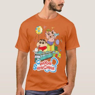 Camiseta Crayon Shin-chan Shin-chan y tiempo del fiesta del