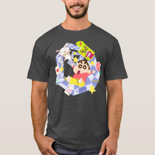 Camiseta Crayon Shin-chan Té redondo y Shin-chans redondo