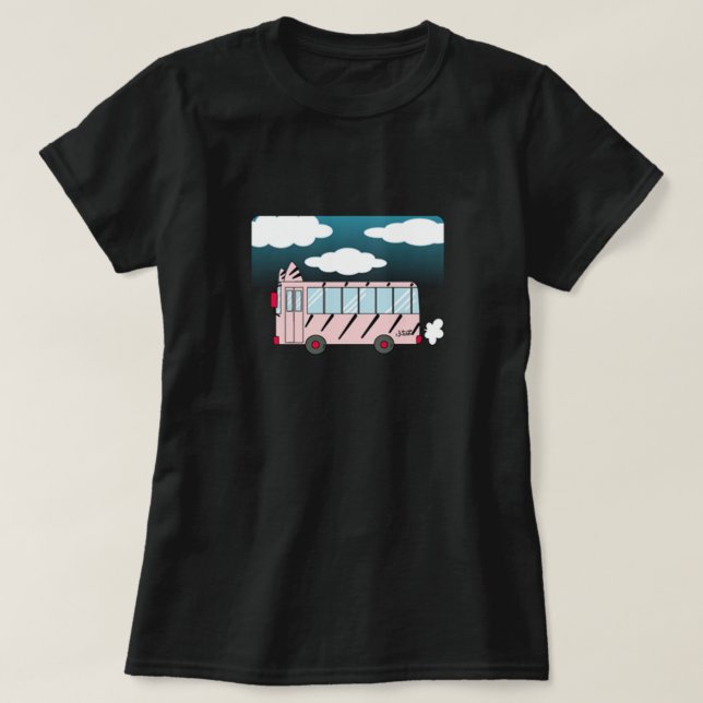 Camiseta Crayon Shinchan - Autobús escolar (Diseño del anverso)