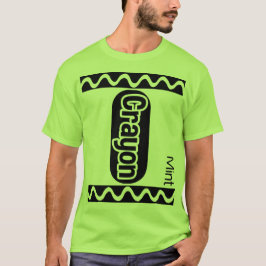 Camiseta Crayón verde de menta de Halloween mujeres