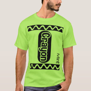 Camiseta Crayón verde de menta de Halloween mujeres