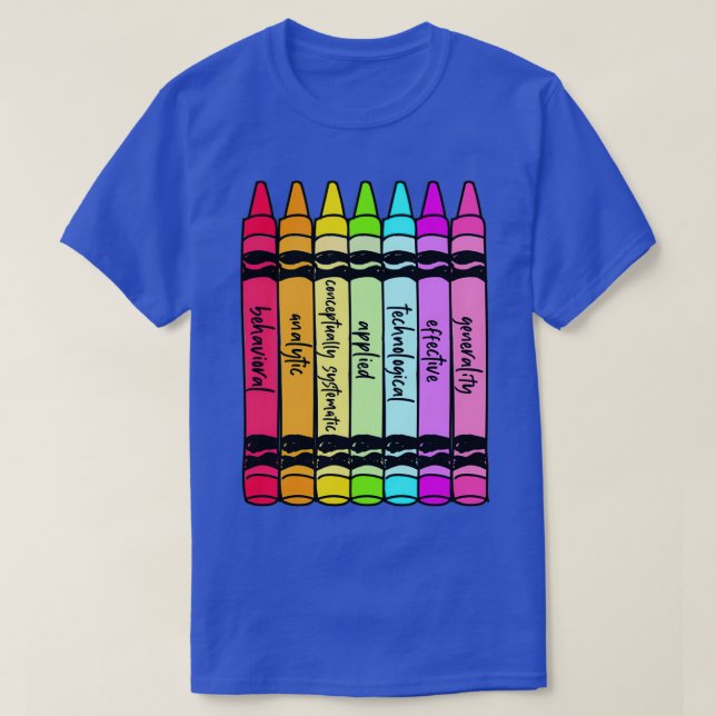 Camiseta Crayones de 7 dimensiones (Diseño del anverso)