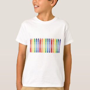 Camiseta Crayones de arcoiris coloridos