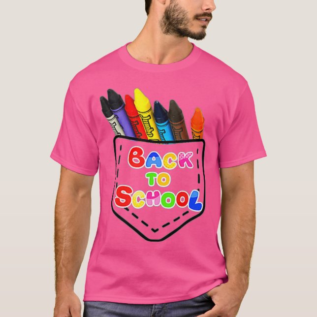 Camiseta Crayones De Vuelta A La Escuela (Anverso)
