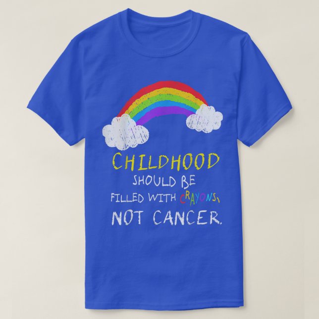 Camiseta Crayones, no apoyo a la sensibilización sobre el c (Diseño del anverso)