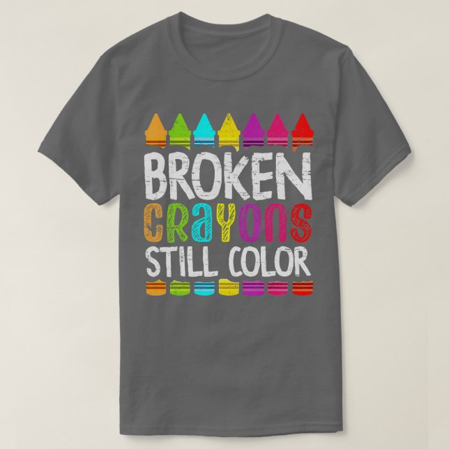 Camiseta Crayones rotos aún color Shirt Mental Health Awa (Diseño del anverso)