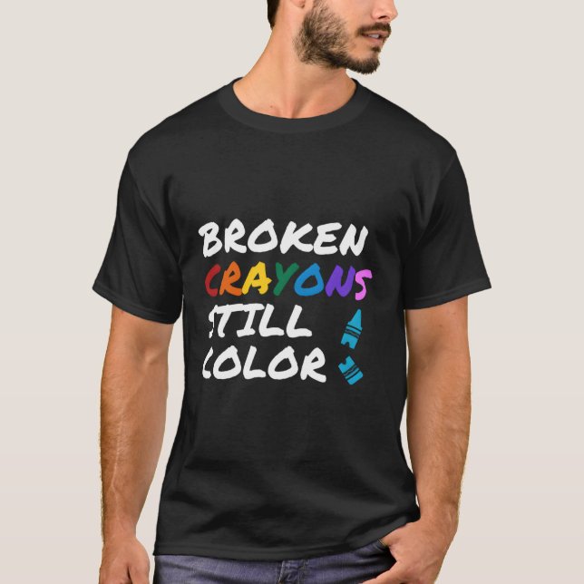 Camiseta Crayones rotos con color (Anverso)
