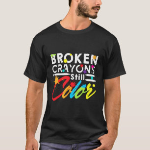 Camiseta Crayones rotos con color