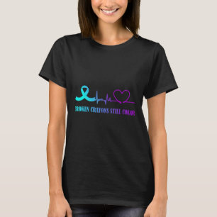 Camiseta Crayones rotos siguen coloreando la prevención del