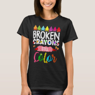 Camiseta Crayones rotos siguen coloreando la salud mental S