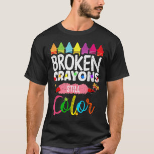 Camiseta Crayones rotos siguen coloreando la salud mental S