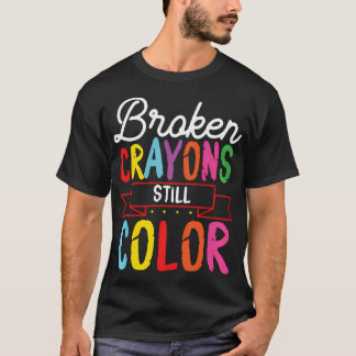 Camiseta Crayones rotos todavía color positivo mentset