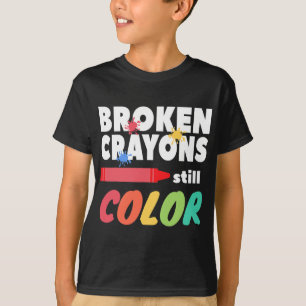 Camiseta Crayones siguen coloreando la conciencia sobre la