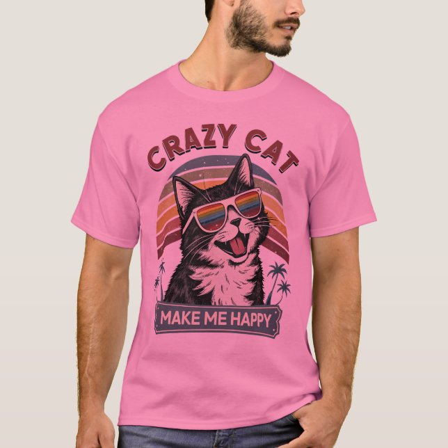 Camiseta CRAZA CAT me hace feliz (Anverso)