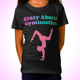 Camiseta Crazy Acerca De La Gimnasia Manejar Tipo De Letra 