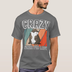 Camiseta Crazy Adorable Crazy Guinea Cerdo Lady Guinea Cerd