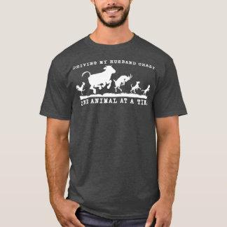 Camiseta Crazy Animal Lady Funny Farm Chica Premium