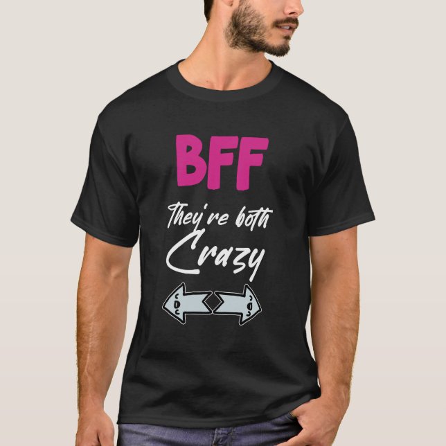 Camiseta Crazy BFF para 3 - Ambos están locos (Anverso)
