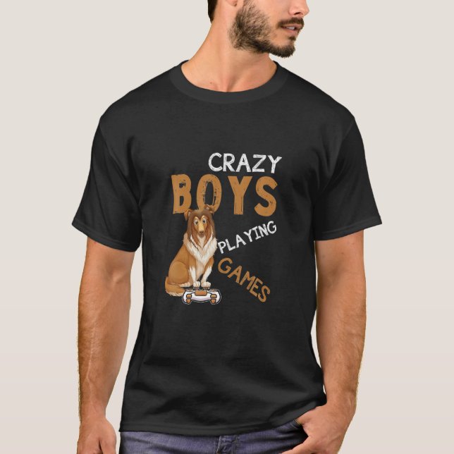 Camiseta Crazy Boys jugando videojuegos (Anverso)