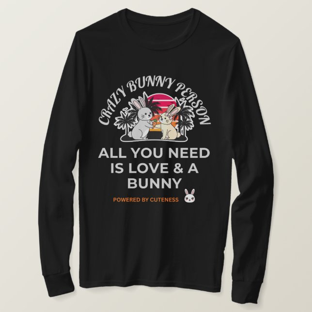 Camiseta Crazy Bunny Person (Anverso del diseño)