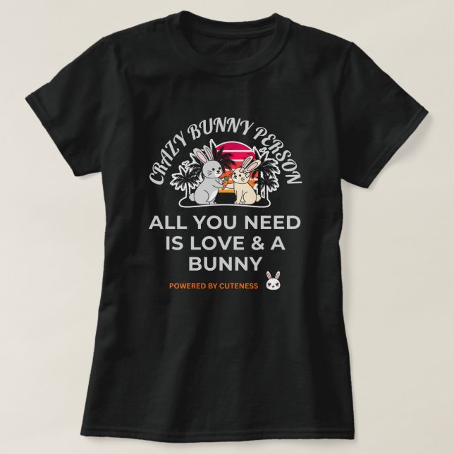 Camiseta Crazy Bunny Person (Diseño del anverso)