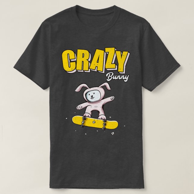 Camiseta Crazy Bunny Skate Boarder (Diseño del anverso)