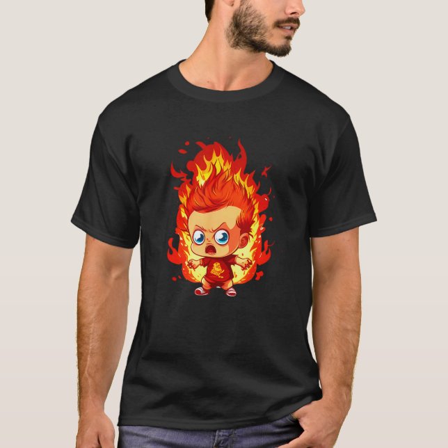 Camiseta Crazy burning Child (Anverso)