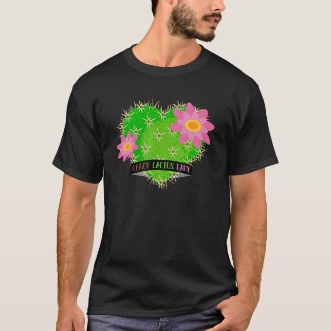 Camiseta Crazy Cactus Lady Desert Planta Succulant Traje (Anverso)