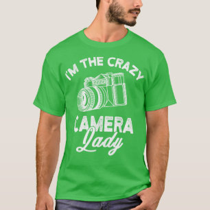 Camiseta Crazy Camera Lady Funny Gift
