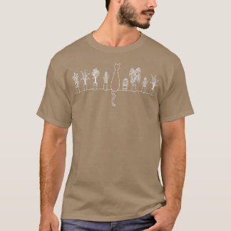Camiseta Crazy Cat e Plant Lady Cactus Succuls P