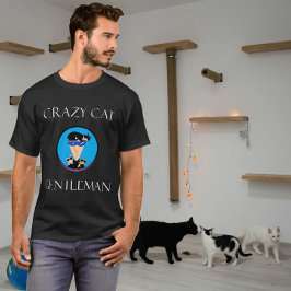 Camiseta crazy cat gentleman