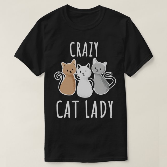 Camiseta Crazy Cat Lady 2 (Diseño del anverso)