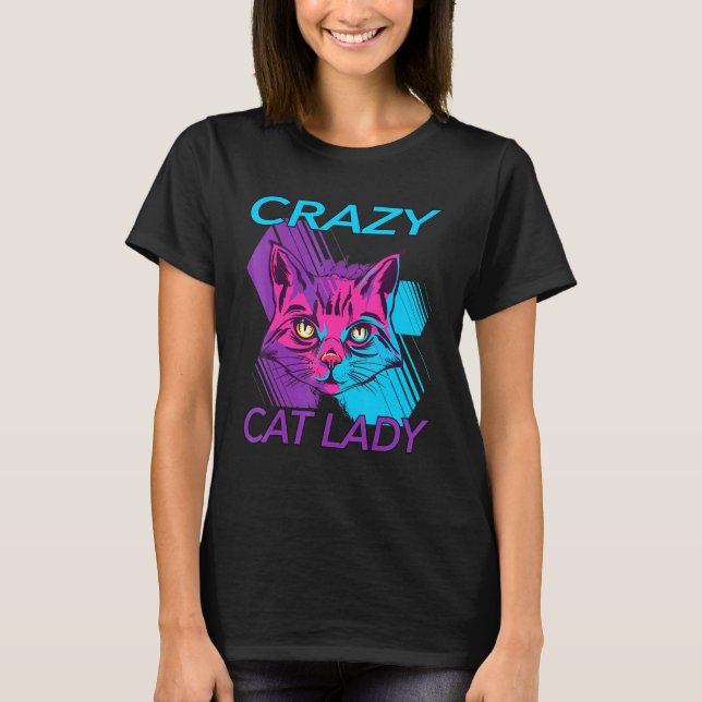 Camiseta Crazy Cat Lady Cat Kitty Mom Kitten (Anverso)
