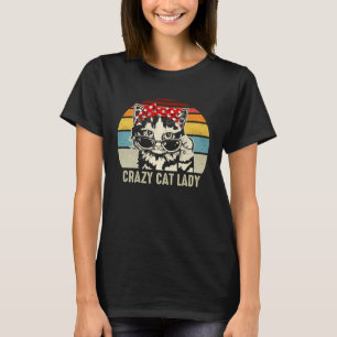 Camiseta Crazy Cat Lady Cat Meow para las mujeres ama la vi