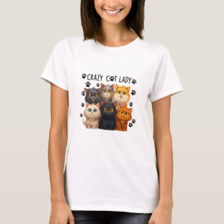 Camiseta Crazy Cat Lady, Funny Cat Lover Gift, Cute Cat Mom