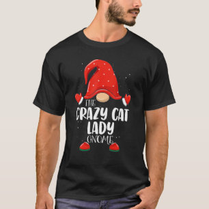 Camiseta Crazy Cat Lady Gnome Grupo Familiar Coincidencia C