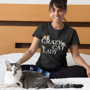 Camiseta Crazy Cat Lady Mujeres