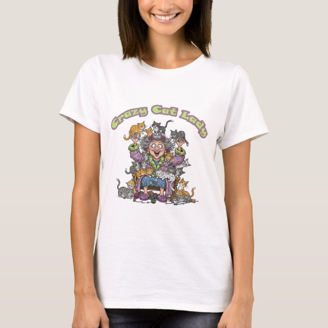 Camiseta Crazy Cat Lady T-Shirt (Anverso)
