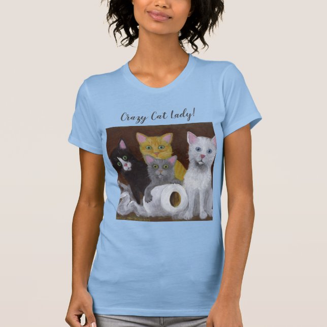 Camiseta Crazy Cat Lady T-Shirt (Anverso)