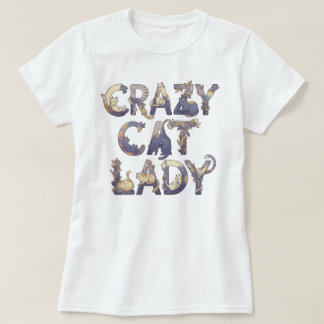 Camiseta Crazy Cat Lady White