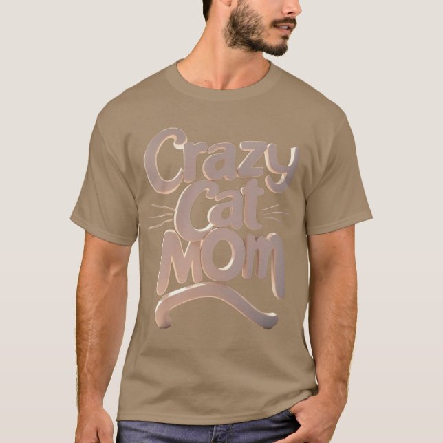 Camiseta Crazy Cat Mom family (Anverso)
