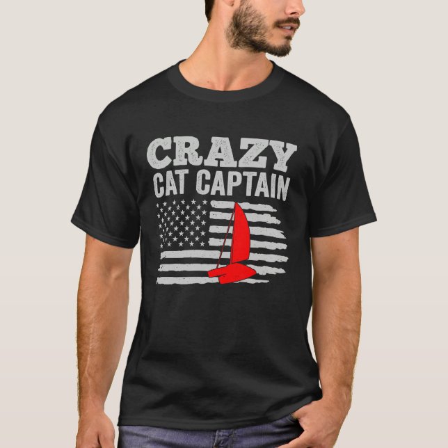 Camiseta Crazy Catamaran Captain Sailing Sailor  5 (Anverso)