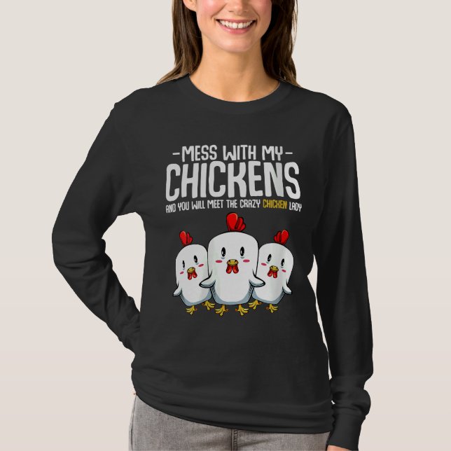 Camiseta Crazy Chicken Lady idea (Anverso)