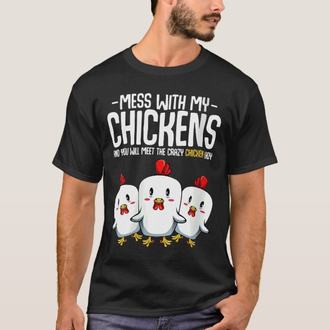 Camiseta Crazy Chicken Lady idea (Anverso)
