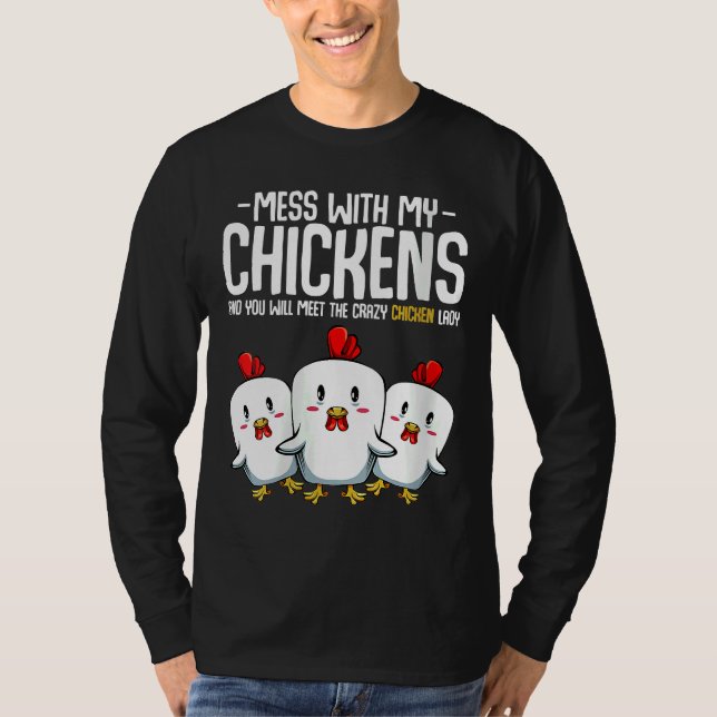 Camiseta Crazy Chicken Lady idea (Anverso)