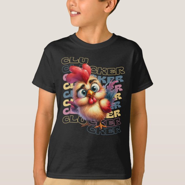 Camiseta Crazy Clucker Pollo - Personalizado Rooster (Anverso)