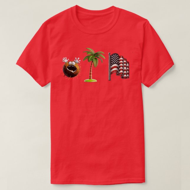 Camiseta Crazy Coconut Meme Funny USA Palm Tree Meme (Diseño del anverso)